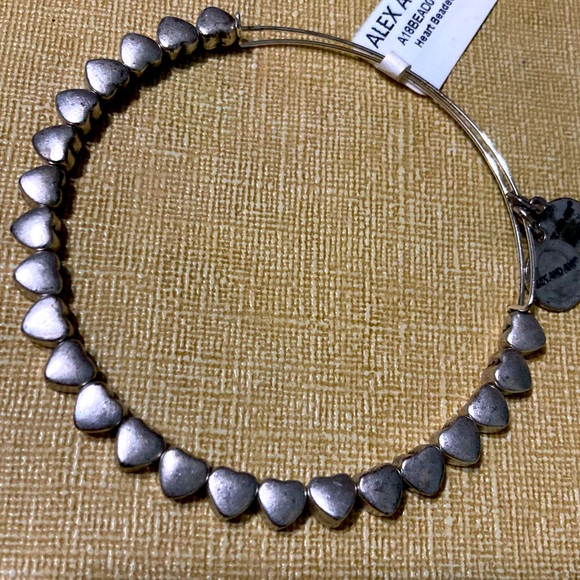 Alex And Ani Heart Beaded Dangle Charms Bracelet NWT - Picture 1 of 4